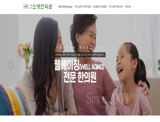 약수소생한의원 면역케어 병원/건강/의학/의료/웰빙 반응형 웹사이트 제작 포트폴리오